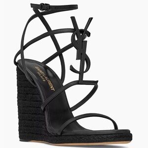USED YVES SAINT LAURENT WEDGE ESPADRILLES